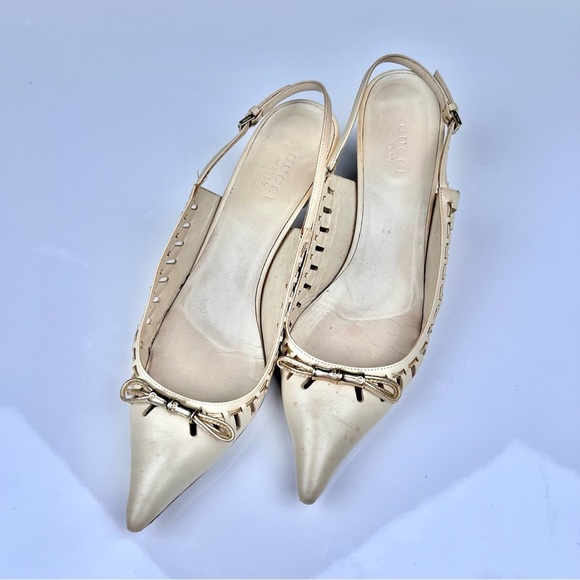Gucci Shoes - Gucci Bamboo Leather Heels Pumps